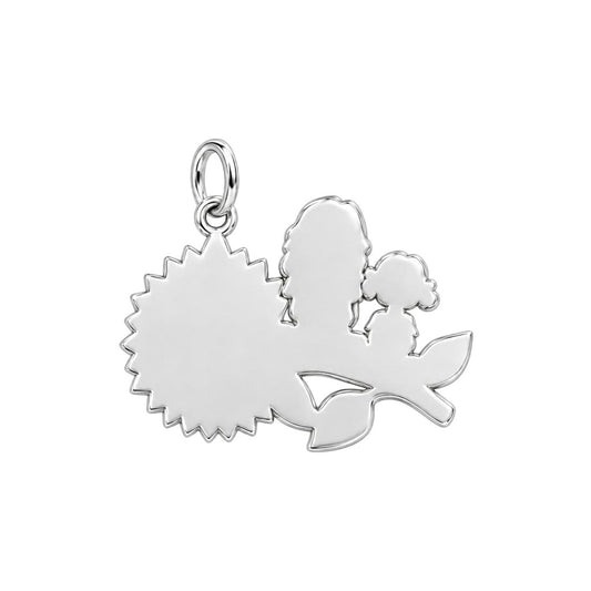 Sunflower Garden Charm Bracelet – Personalized Mom Gift – back of the charm, engraving area