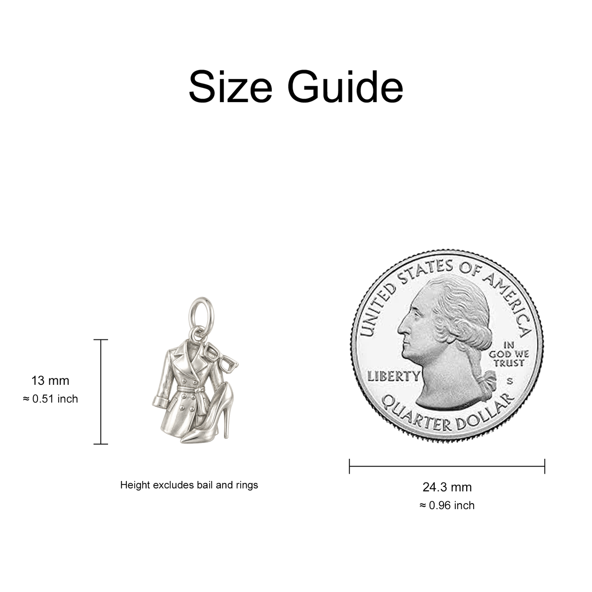 Tailored Coat and High Heel Charm — Size Guide — 13 mm body excluding bail and rings — 50-works-silver-20260916-45