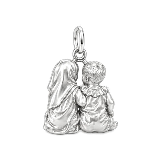 Tender Sibling Bond Charm Bracelet – Personalized Mom Gift – back of the charm, engraving area