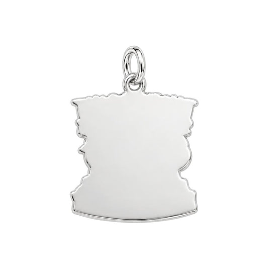 Thanks For Not Swallowing Us Charm Bracelet – Personalized Mom Gift – back of the charm, engraving area
