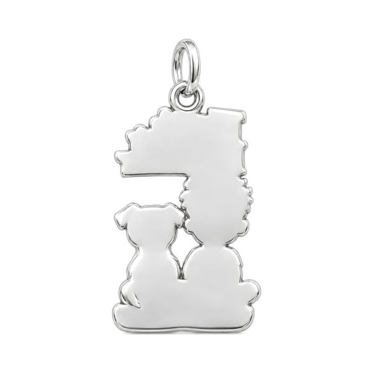 The Dogfather Best Buds Charm Bracelet – Personalized Dad Gift – back of the charm, engraving area