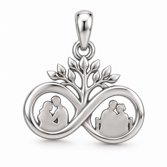 Through the Years Infinity Charm and Polyester Cord Bracelet Set