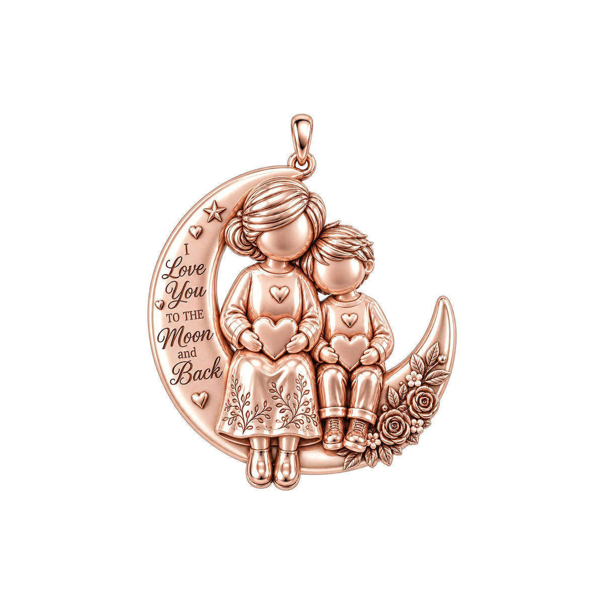 To the Moon and Back Moonlit Bond Charm and Polyester Cord Bracelet Set