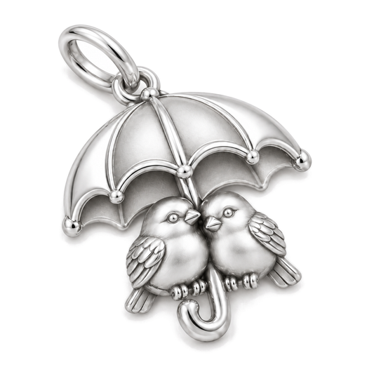 Under One Umbrella Charm — Silver Super Macro | charm-topics-remaining-444-2026-09-14 | topic-377