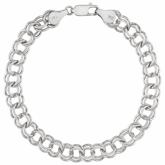 Violet Charm Bracelet — silver finish product image