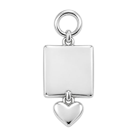 Whispered Secrets Portrait Charm Bracelet – Personalized Couple Gift – back of the charm, engraving area