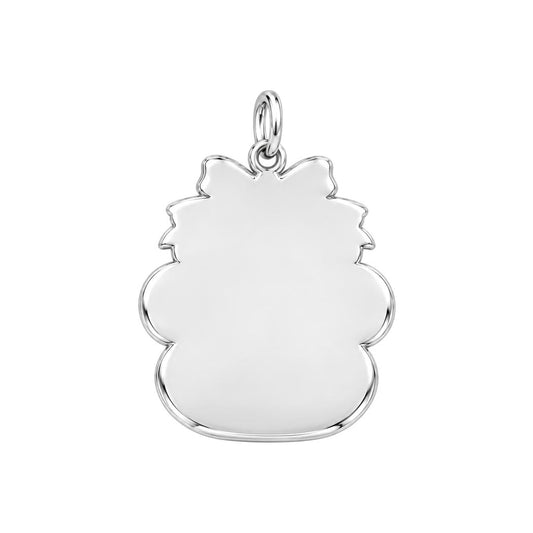 Winter Memorial Paw Charm Bracelet – Personalized Dog Mom Gift – back of the charm, engraving area