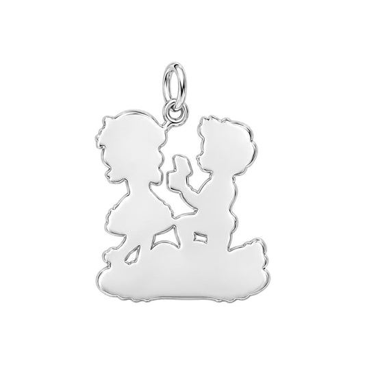 Winter Proposal Heart Charm Bracelet – Personalized Couple Gift – back of the charm, engraving area