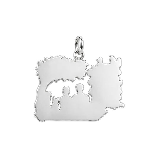You Me And The Dogs Charm Bracelet – Personalized Couple Gift – back of the charm, engraving area