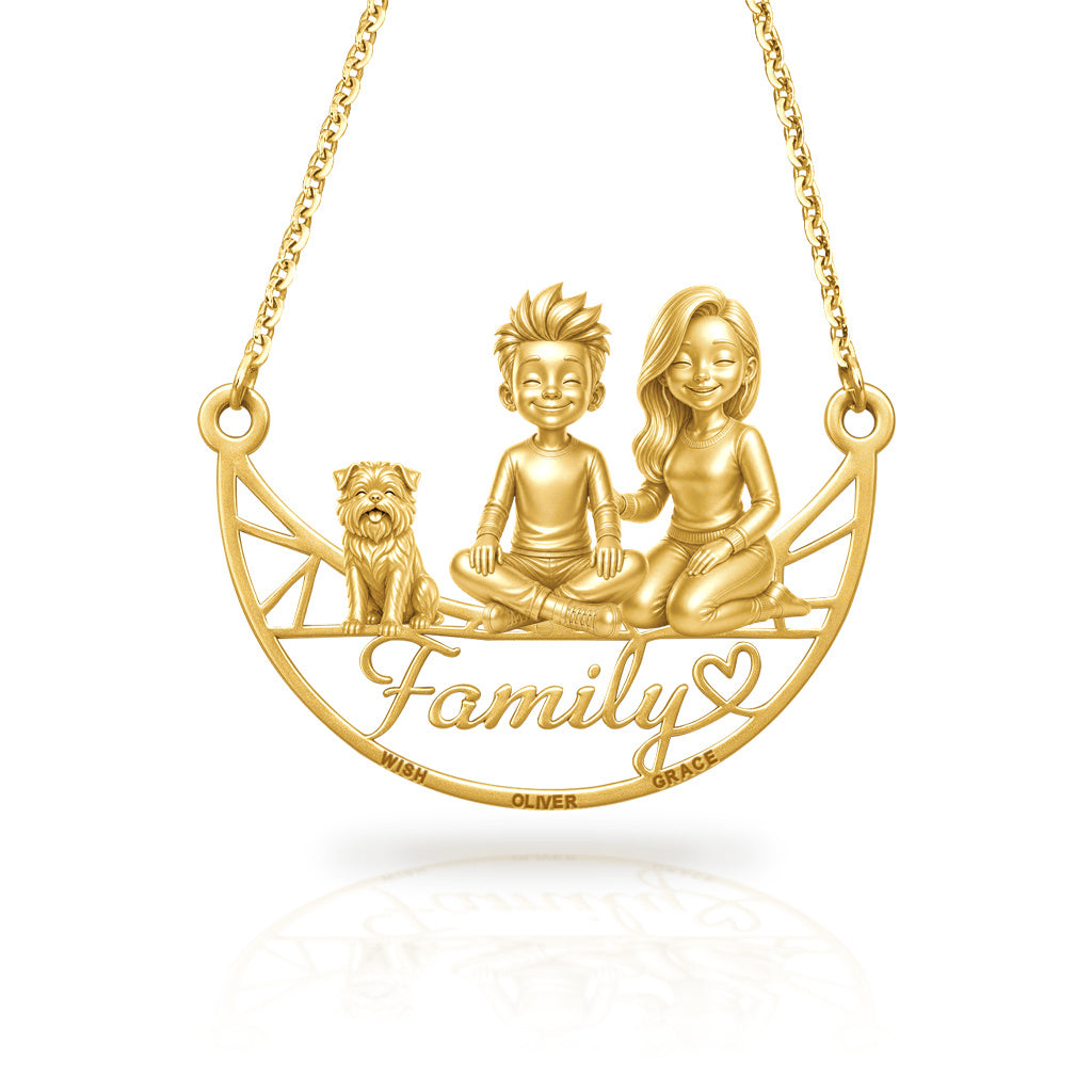 Soulyshine Affenpinscher family and dog handcrafted necklace
