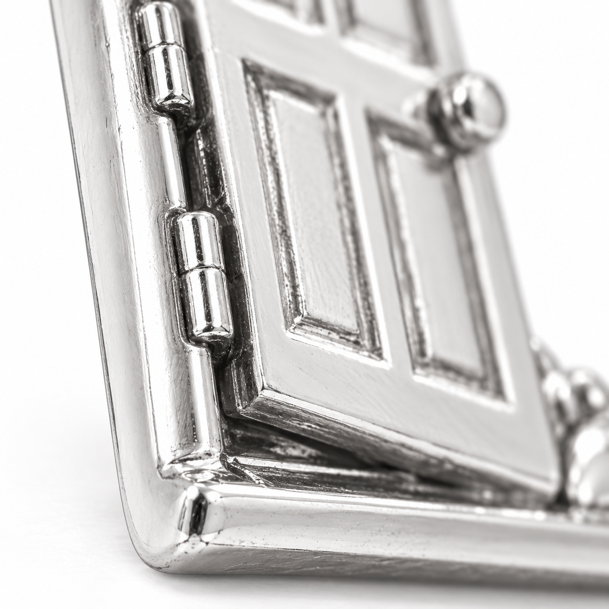 Super macro surface detail of Welcome Home Charm from a low oblique angle