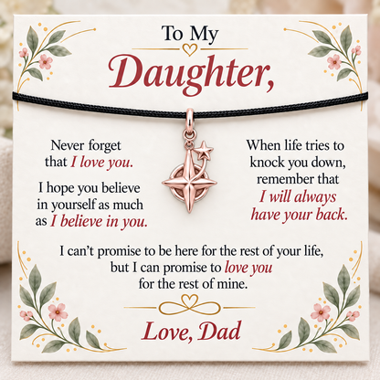 Dad’s Love, Your Guiding Star — Main image, rose gold finish