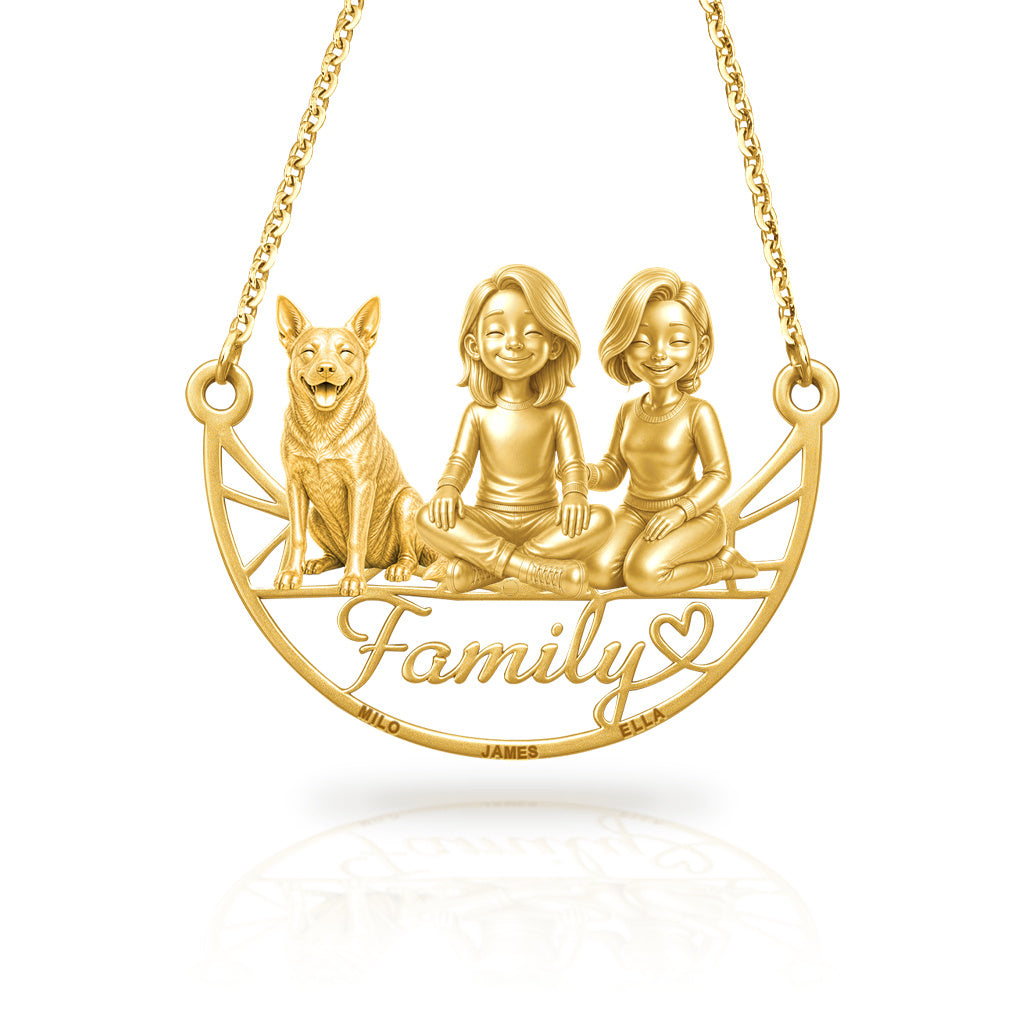 Soulyshine Australian Cattle Dog family and dog handcrafted necklace