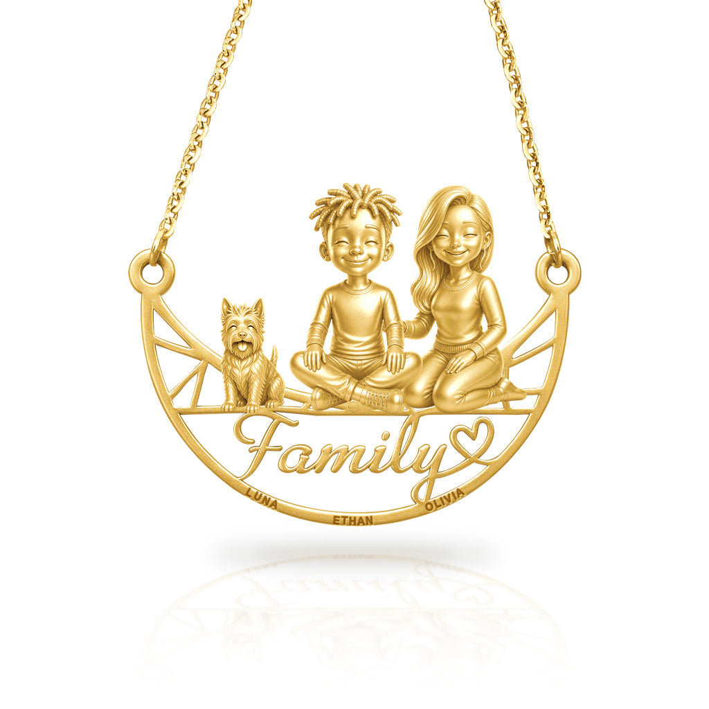 Soulyshine Australian Terrier family and dog handcrafted necklace