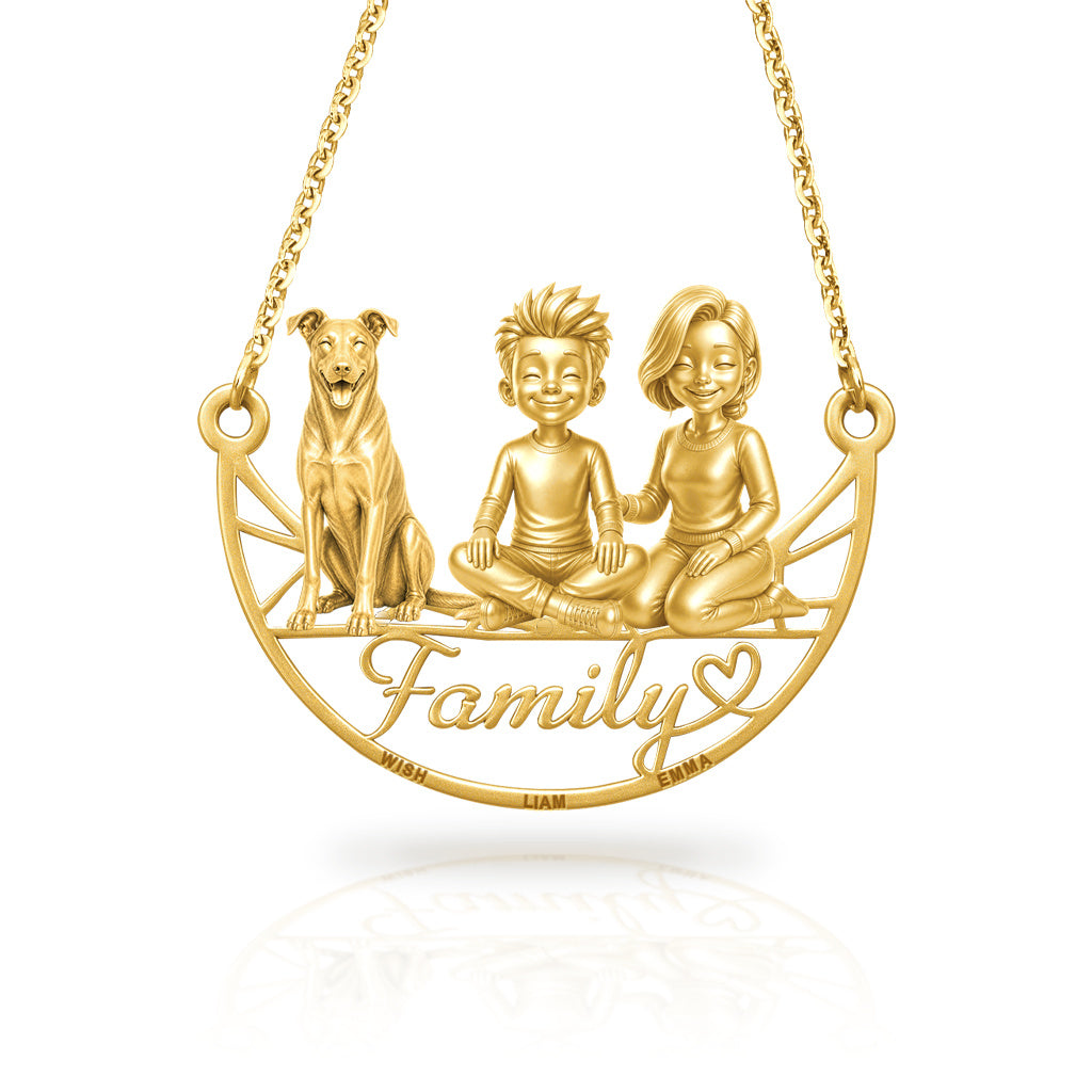 Soulyshine Beauceron family and dog handcrafted necklace
