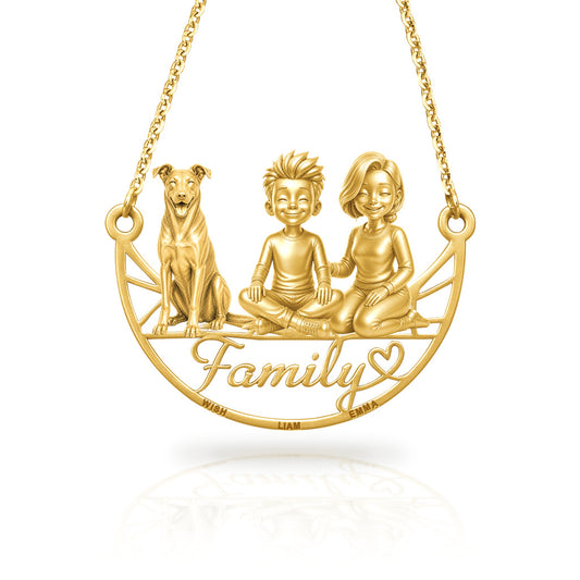 Soulyshine Beauceron family and dog handcrafted necklace