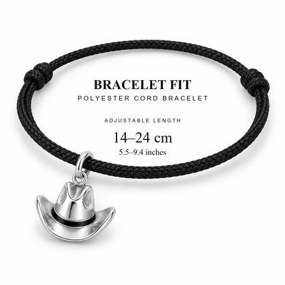 Western Soul — Choose Your Cowboy Charm and Polyester Cord Bracelet Set