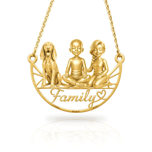 Soulyshine Bluetick Coonhound family and dog handcrafted necklace