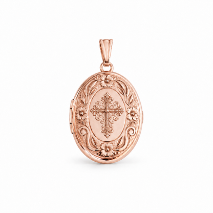 Soulyshine Gothic Cross Oval Locket Charm