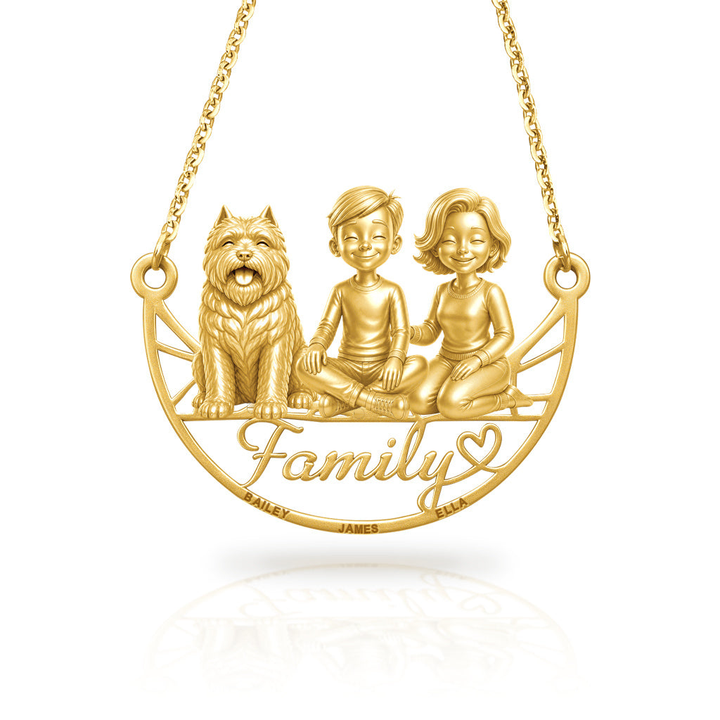 Soulyshine Bouvier des Flandres family and dog handcrafted necklace