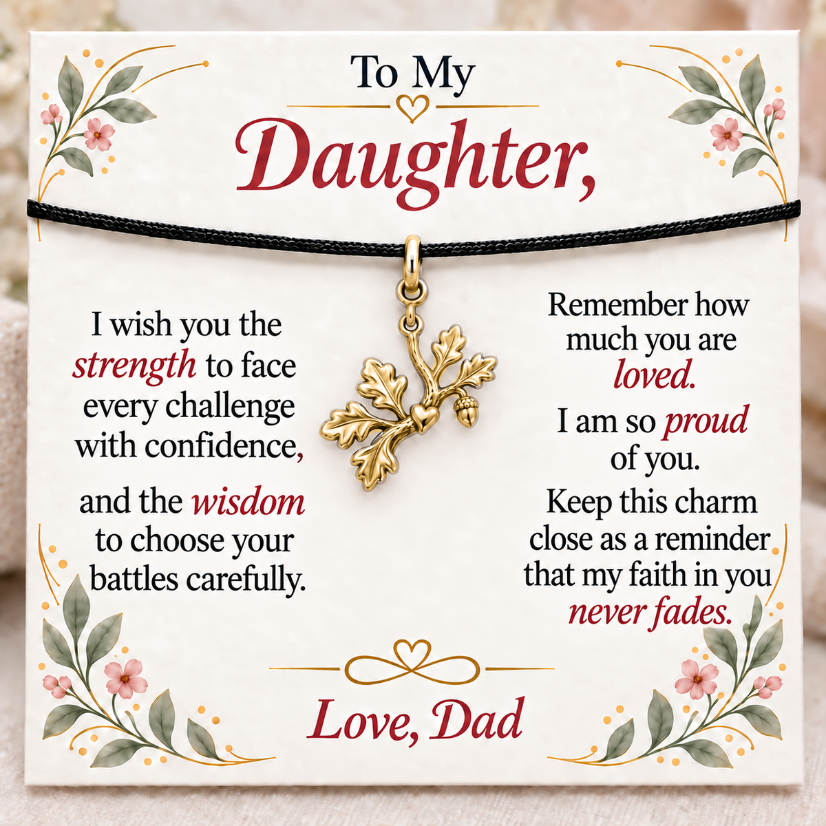Strong Roots, Dad’s Faith Never Fades — Main image, gold finish