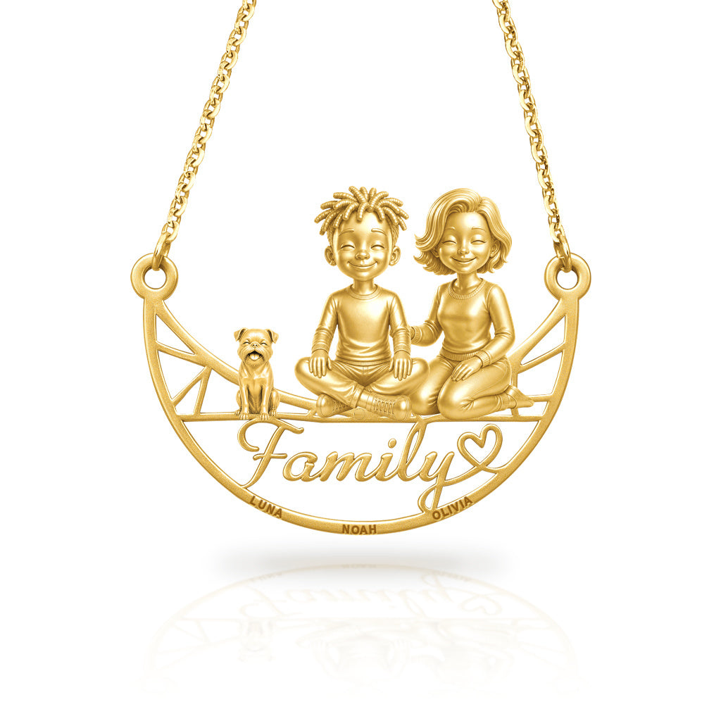 Soulyshine Brussels Griffon smooth coat family and dog handcrafted necklace