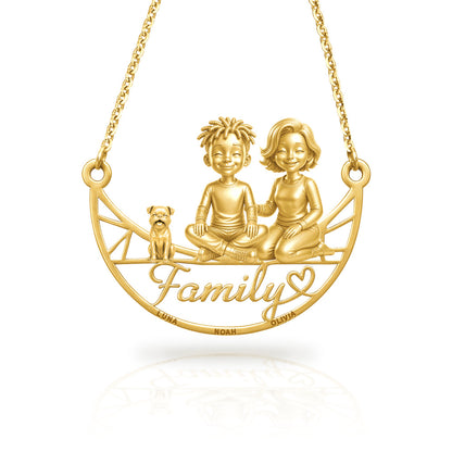 Soulyshine Brussels Griffon smooth coat family and dog handcrafted necklace