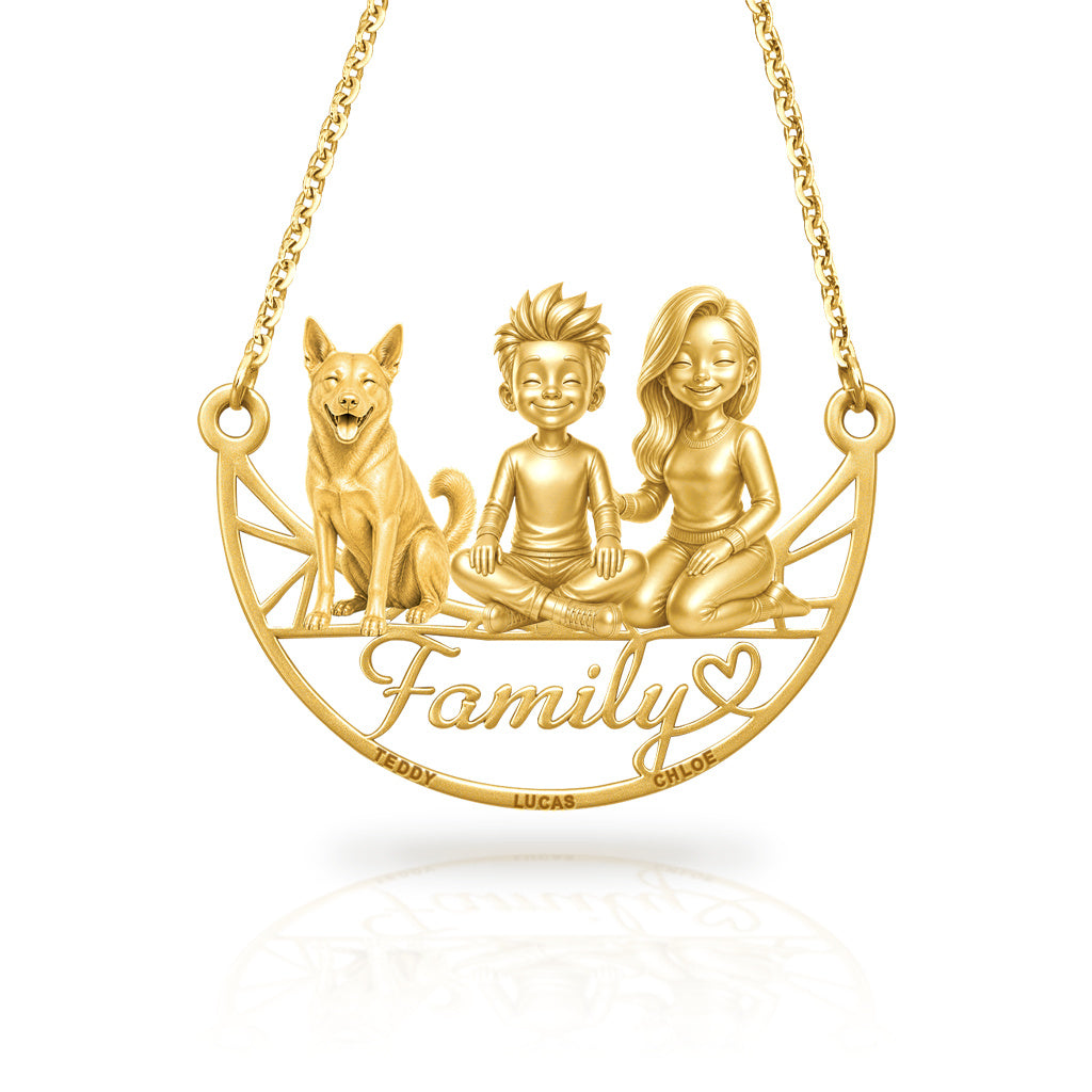 Soulyshine Canaan Dog family and dog handcrafted necklace
