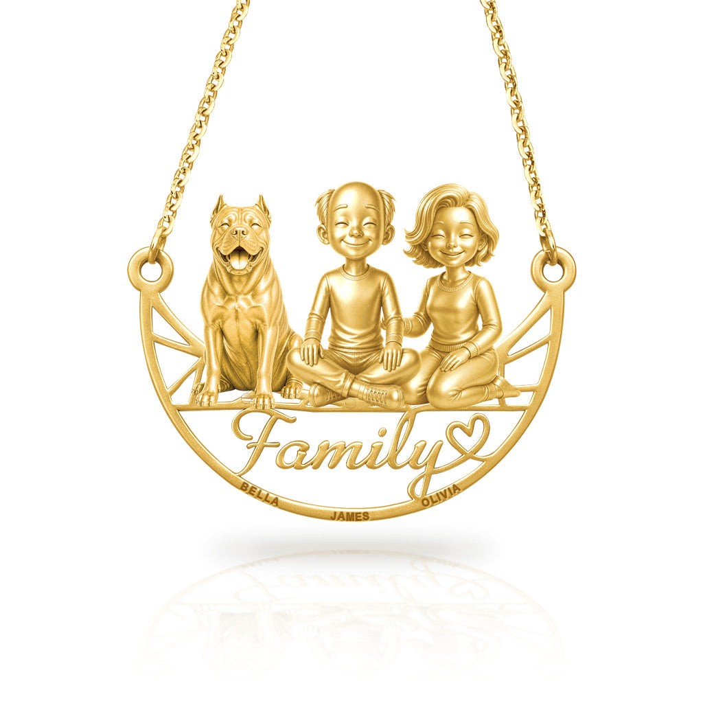 Soulyshine Cane Corso family and dog handcrafted necklace