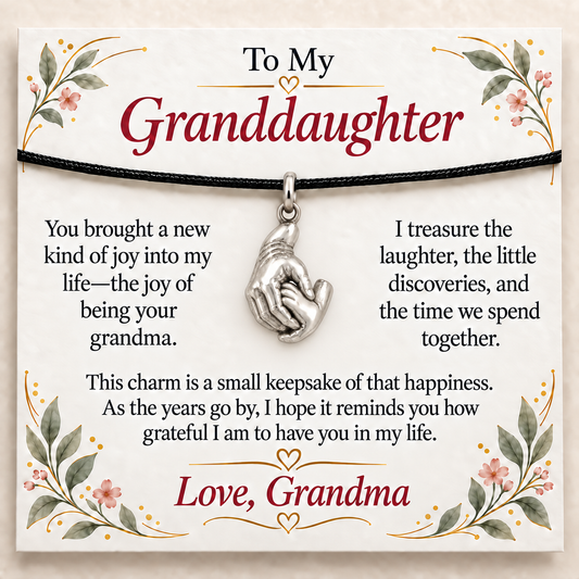 Grandma's Holding Hands Charm: Joy That Stays — Main image, silver finish
