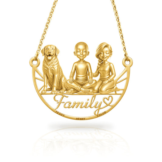 Soulyshine Chesapeake Bay Retriever family and dog handcrafted necklace