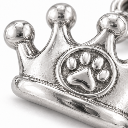 Super macro surface detail of Birthday Royalty Charm from a low oblique angle