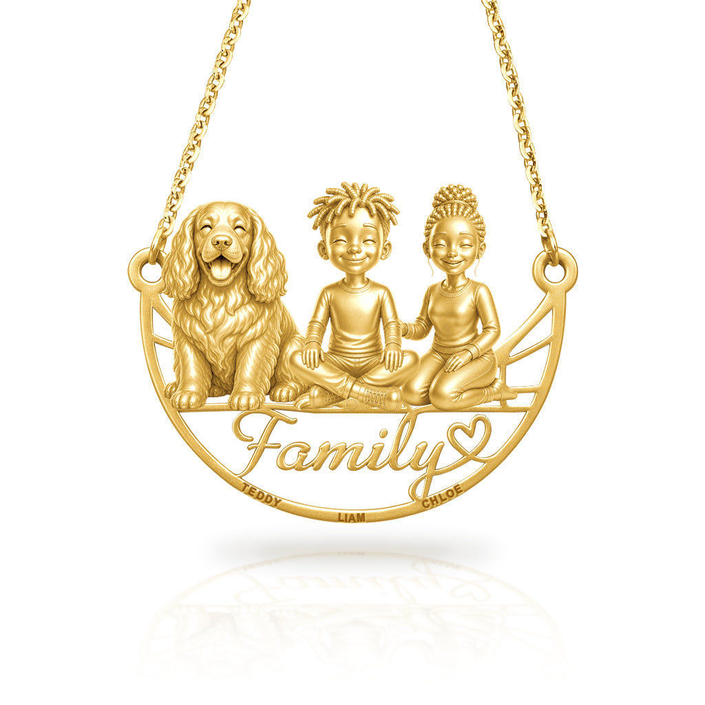 Soulyshine Clumber Spaniel family and dog handcrafted necklace