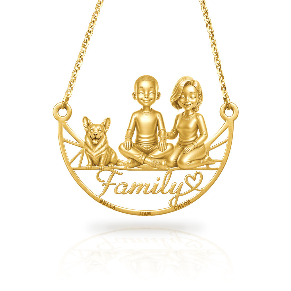 Soulyshine Corgi Cardigan family and dog handcrafted necklace