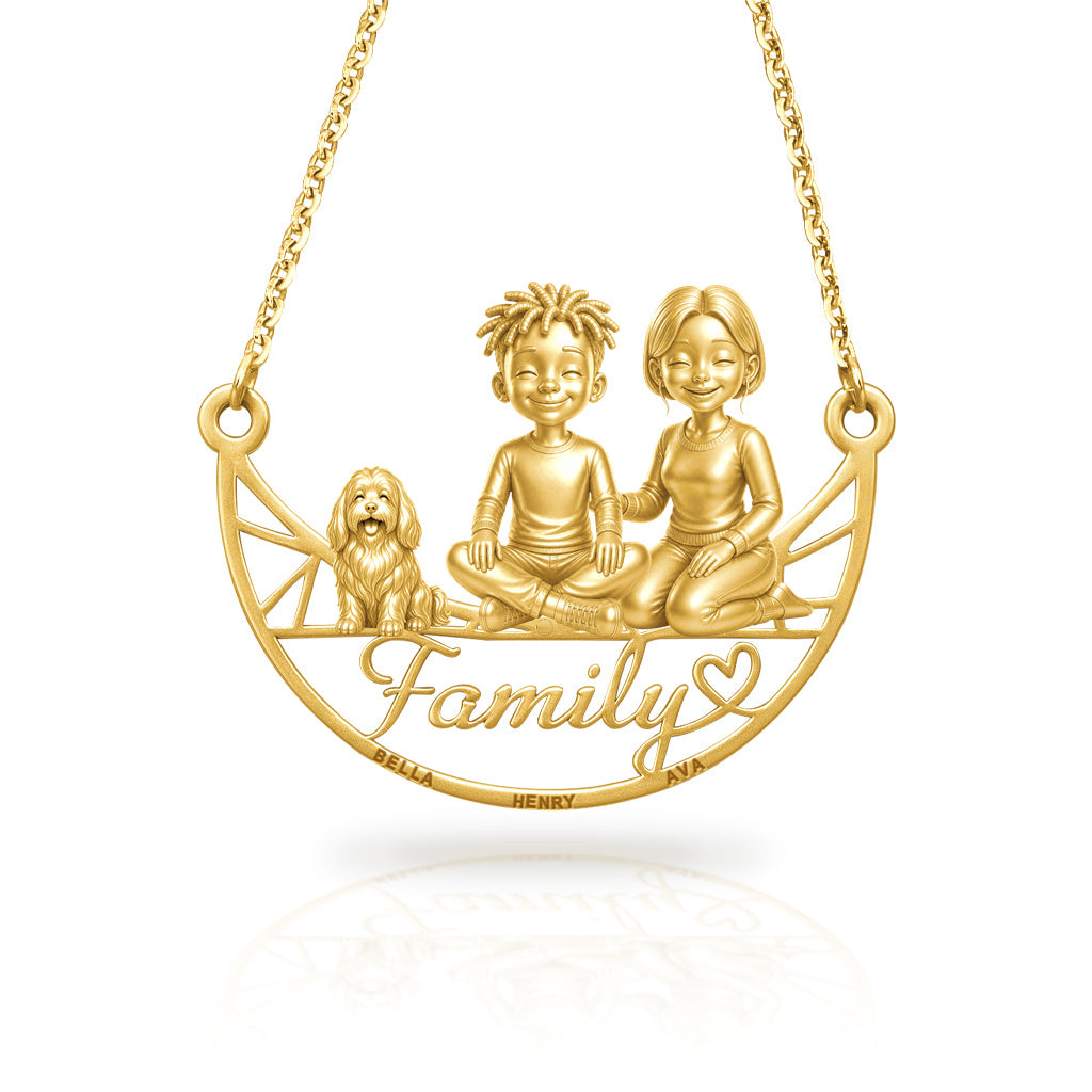 Soulyshine Coton de Tulear family and dog handcrafted necklace