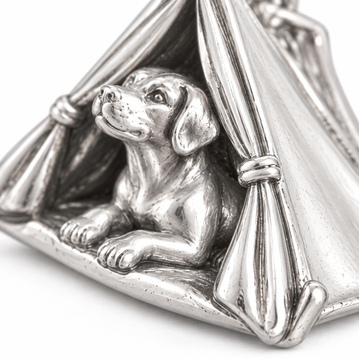 Super macro surface detail of Under Canvas Charm from a low oblique angle