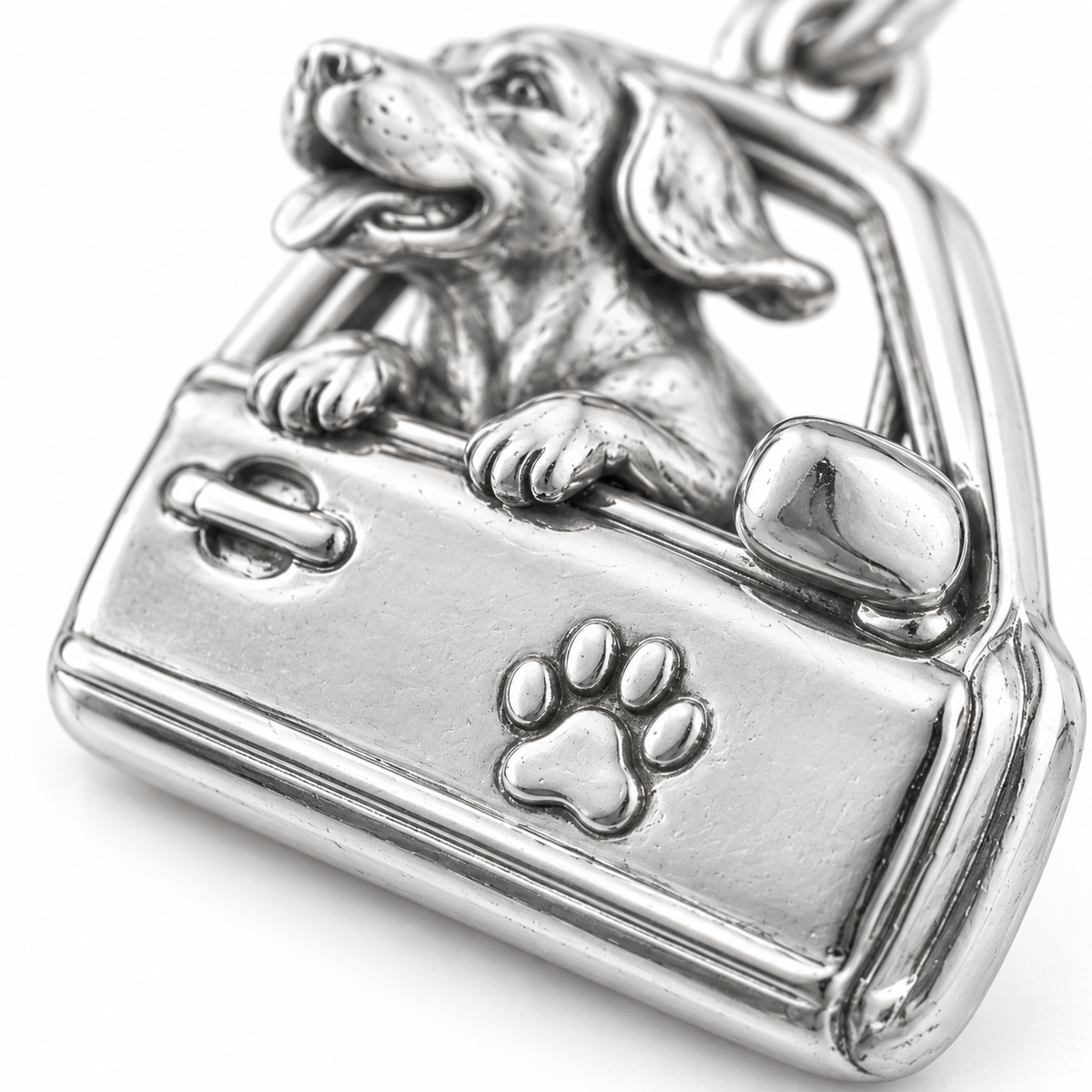 Super macro surface detail of Wind in Their Ears Charm from a low oblique angle