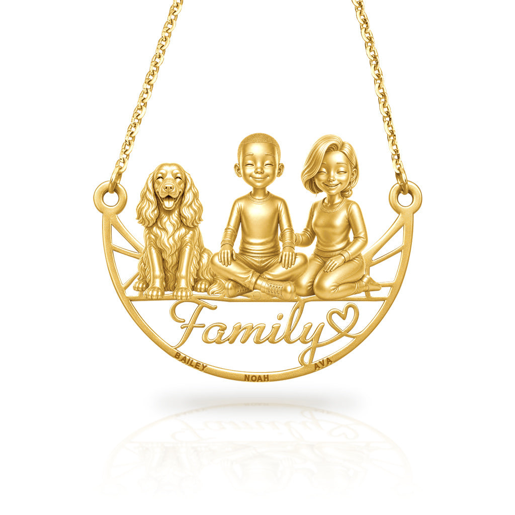 Soulyshine English Cocker Spaniel family and dog handcrafted necklace