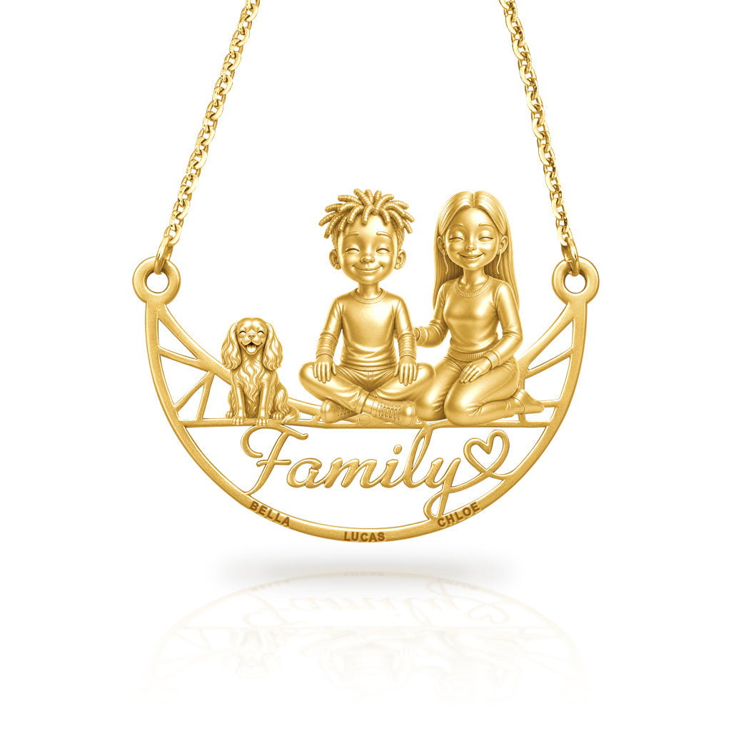 Soulyshine English Toy Spaniel family and dog handcrafted necklace