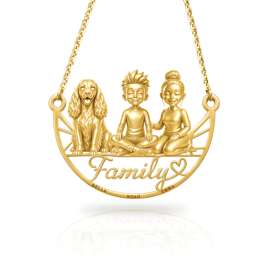 Soulyshine Field Spaniel family and dog handcrafted necklace