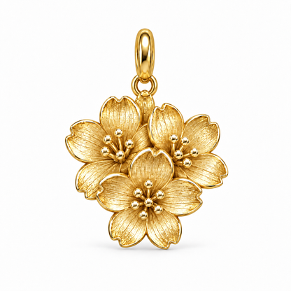Blooming Memories — Petite Botanical Flower Charm and Polyester Cord Bracelet Set