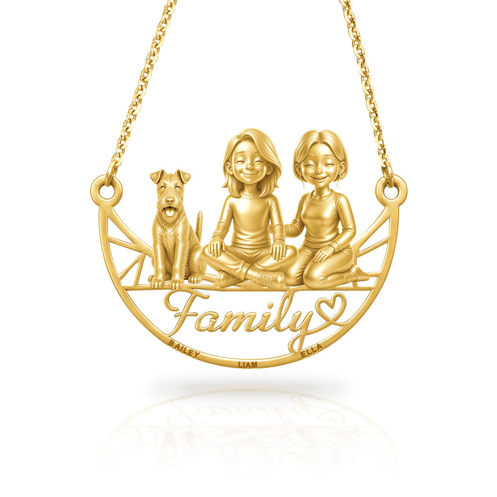 Soulyshine Fox Terrier family and dog handcrafted necklace
