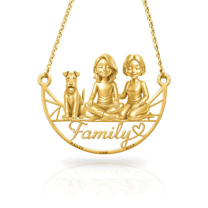 Soulyshine Fox Terrier family and dog handcrafted necklace