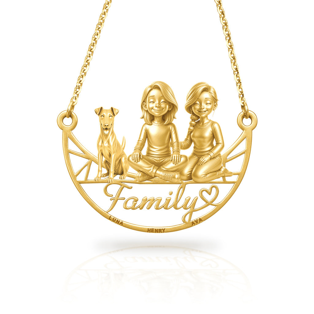 Soulyshine Fox Terrier Smooth family and dog handcrafted necklace