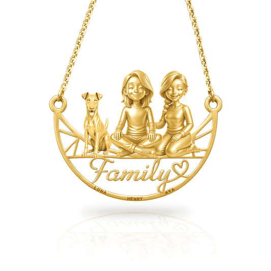 Soulyshine Fox Terrier Smooth family and dog handcrafted necklace