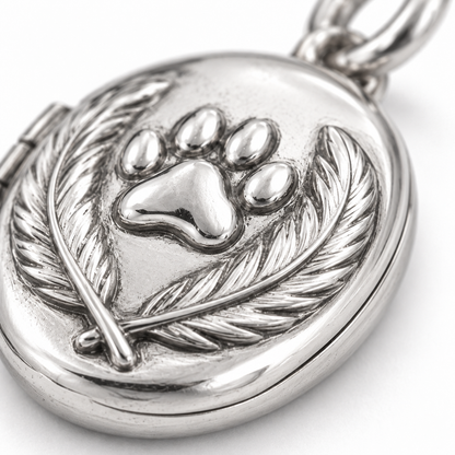 Super macro surface detail of Treasured Memories Locket Charm from a low oblique angle