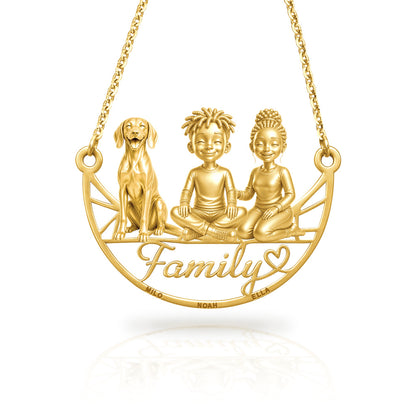 Soulyshine German Shorthaired Pointer family and dog handcrafted necklace