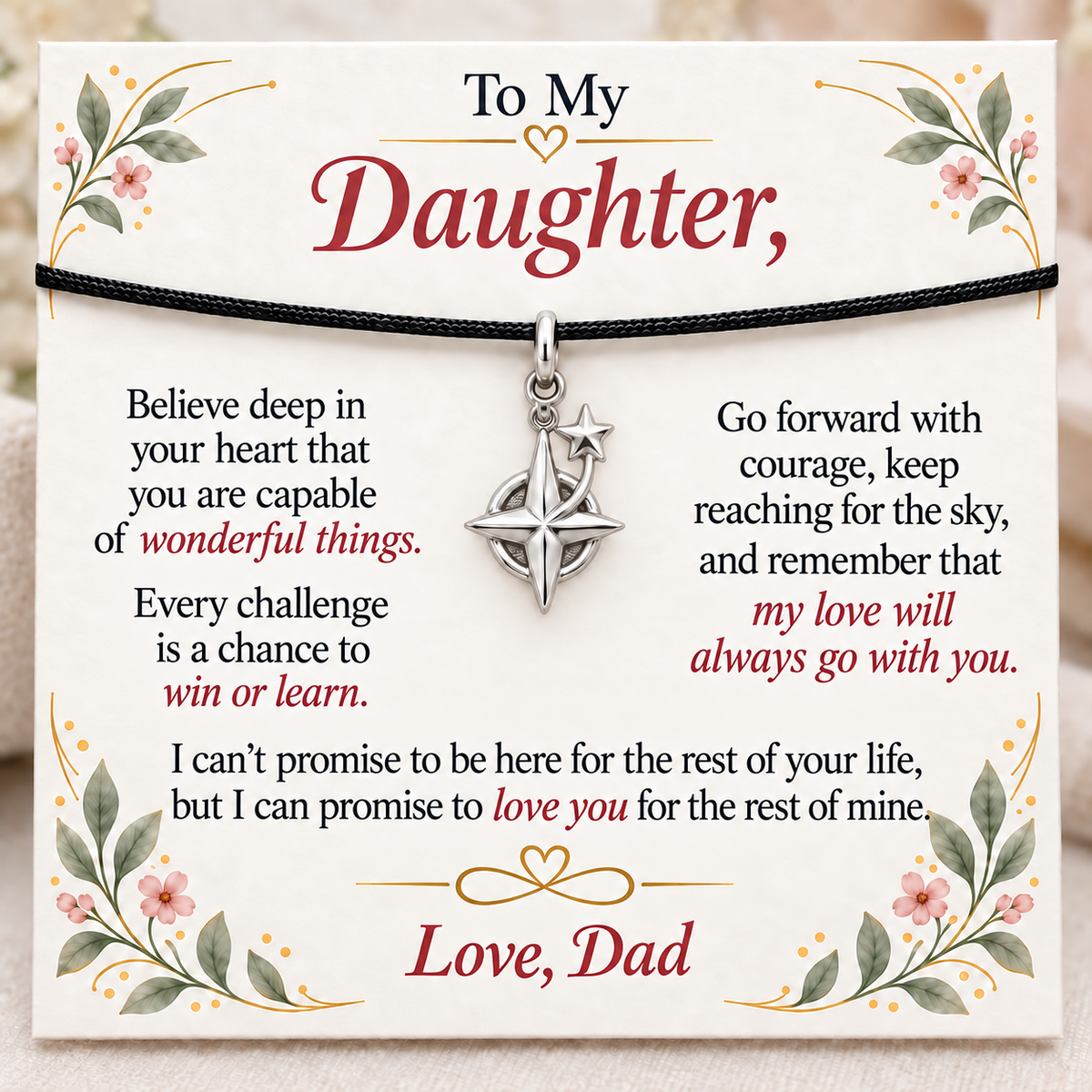 Guiding Star, Courage to Win or Learn — Main image, silver finish
