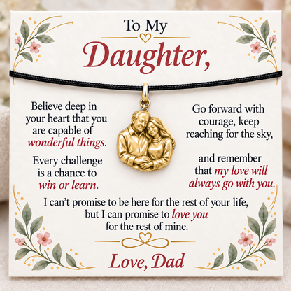 Always His Daughter, Loved Through Every Challenge — Main image, gold finish