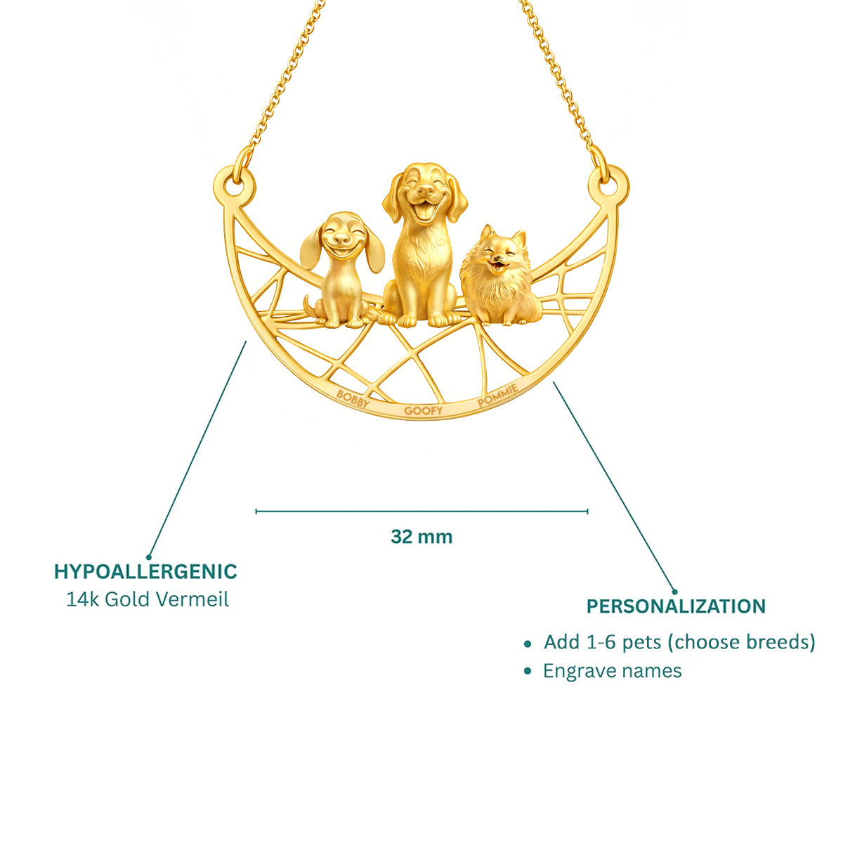 Soulyshine Eternal Paw - Personalized Pets Handcrafted Necklace